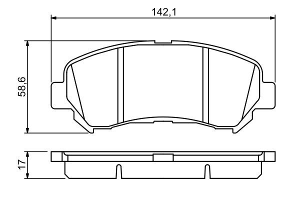 

Тормозные колодки Bosch передние для Nissan Qashqai all 2007-, X-Trail 986494244