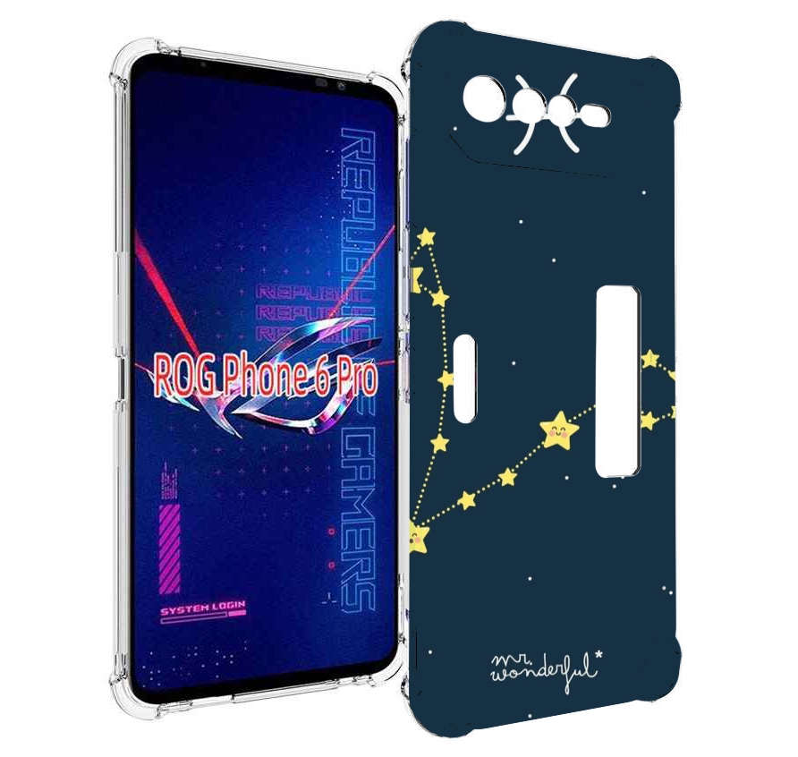 

Чехол MyPads знак зодиака рыбы 1 для Asus ROG Phone 6 Pro, Прозрачный, Tocco