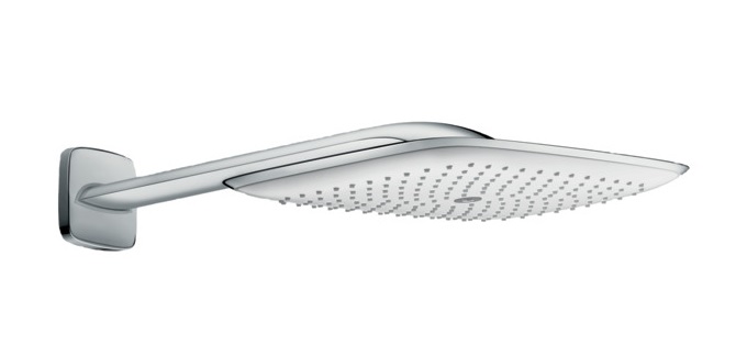

Hansgrohe 27437400 PuraVida Верхний душ PuraVida 400 мм, держатель 387 мм, 1/2