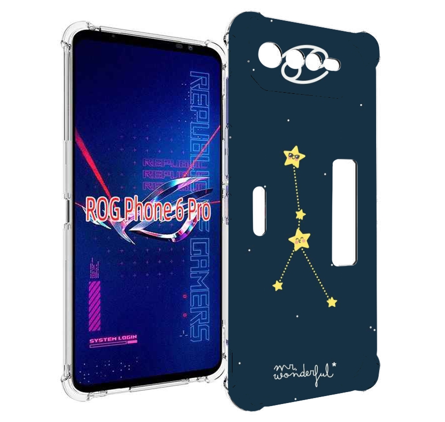

Чехол MyPads знак-зодиака-рак-3 для Asus ROG Phone 6 Pro, Прозрачный, Tocco