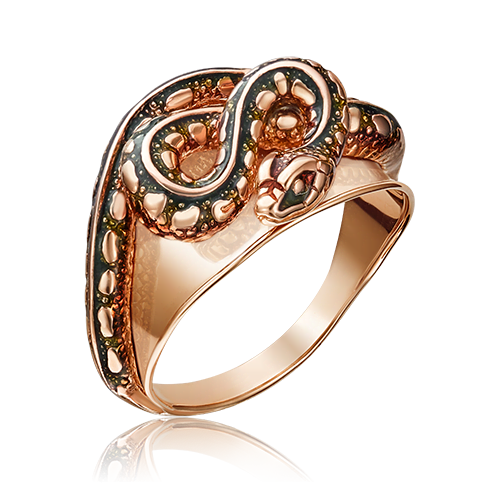 

Кольцо из золота р. 19,5 PLATINA jewelry 01-5147-00-000-1110-59, эмаль, 01-5147-00-000-1110-59