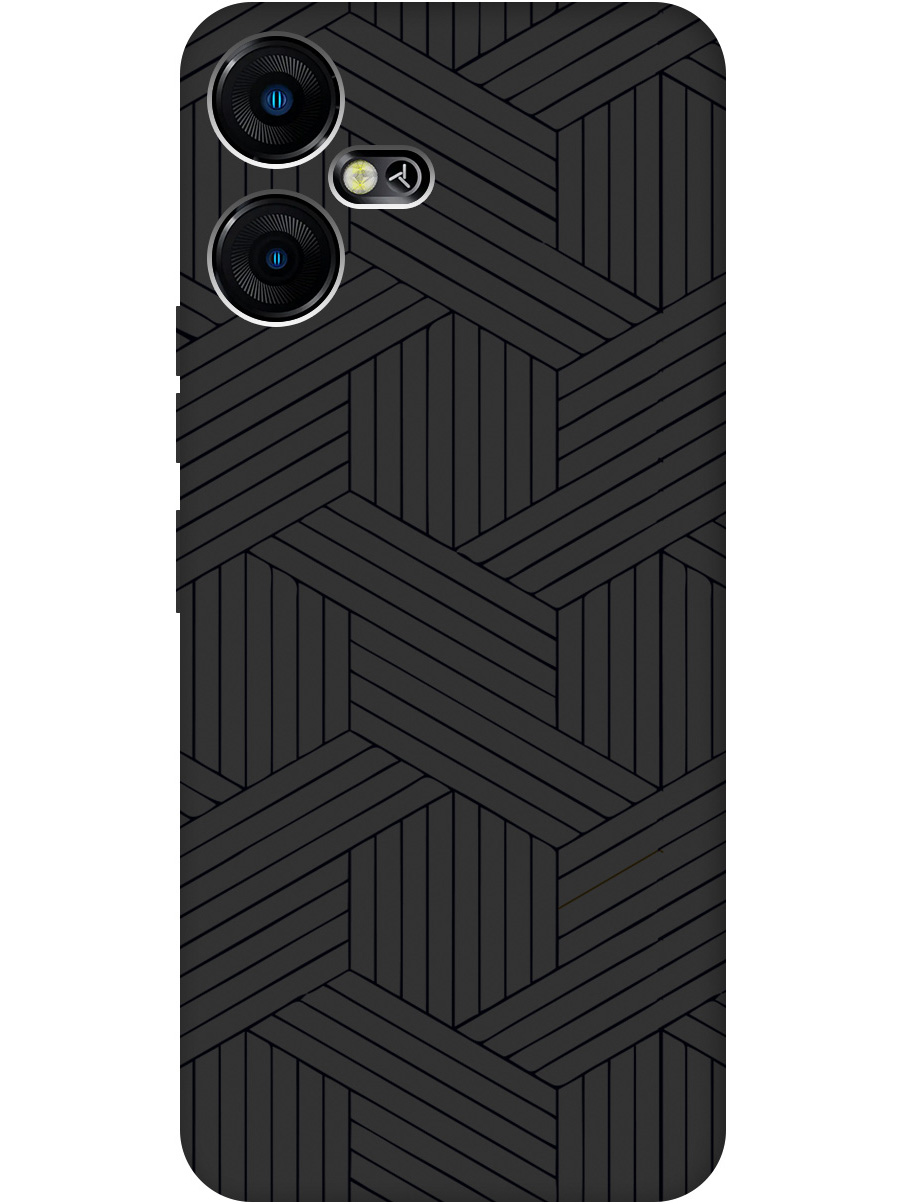 

Силиконовый чехол на Tecno Pova Neo 3 с рисунком "Милый узор" Soft Touch черный, 20001481