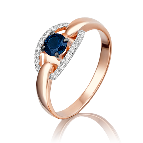 

Кольцо из золота р. 16,5 PLATINA jewelry 01-5155-00-105-1110-30, сапфир\бриллиант, 01-5155-00-105-1110-30