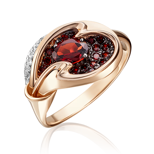 

Кольцо из золота р. 17 PLATINA jewelry 01-5156-00-264-1110-46, топаз\гранат, 01-5156-00-264-1110-46