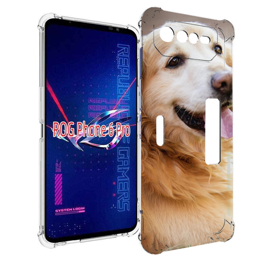 

Чехол MyPads золотистыи ретривер для Asus ROG Phone 6 Pro, Прозрачный, Tocco