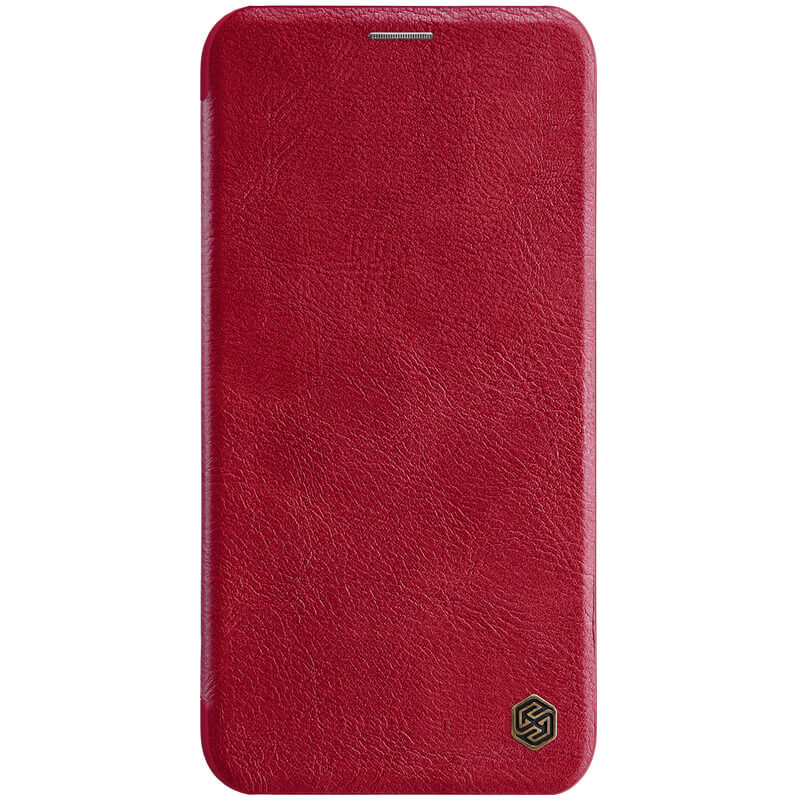 фото Кожаный чехол-книжка nillkin leather qin для iphone 11 pro (красный)