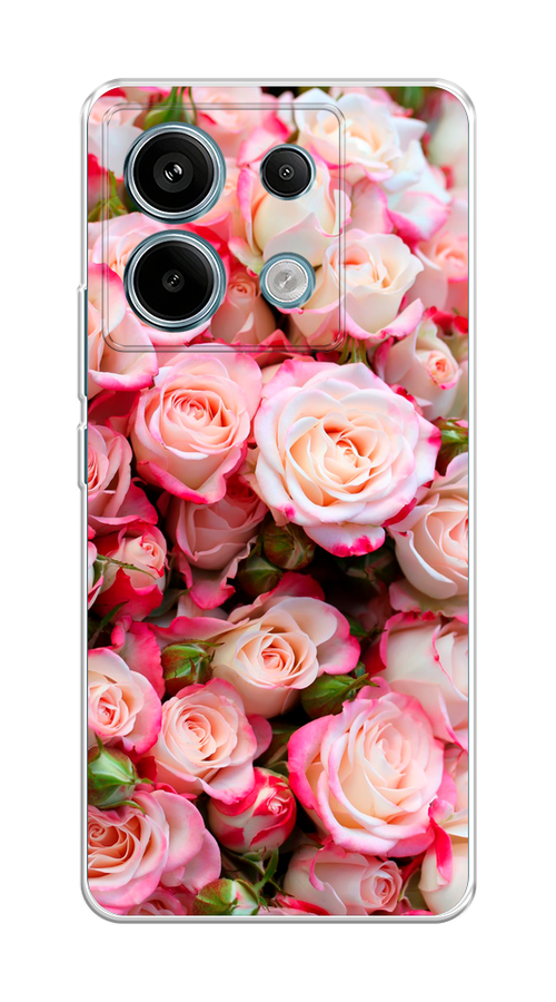 

Чехол на Xiaomi Redmi Note 13 Pro 5G "Много роз", Розовый, 320150-1
