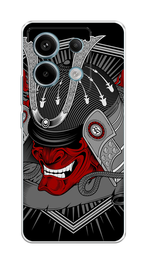 

Чехол на Xiaomi Redmi Note 13 Pro 5G "Красная маска самурая", Белый;красный;черный, 320150-1
