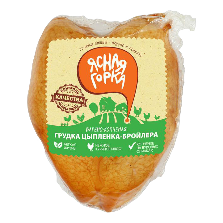 

Грудка цыпленка-бройлера варено-копченая Ясная горка