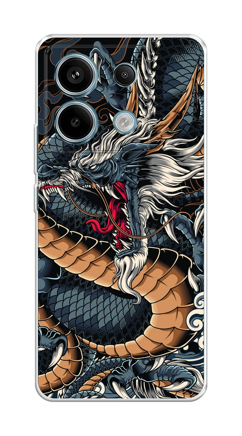 

Чехол на Xiaomi Redmi Note 13 Pro 5G "Japanese Dragon", Коричневый;черный;синий, 320150-1