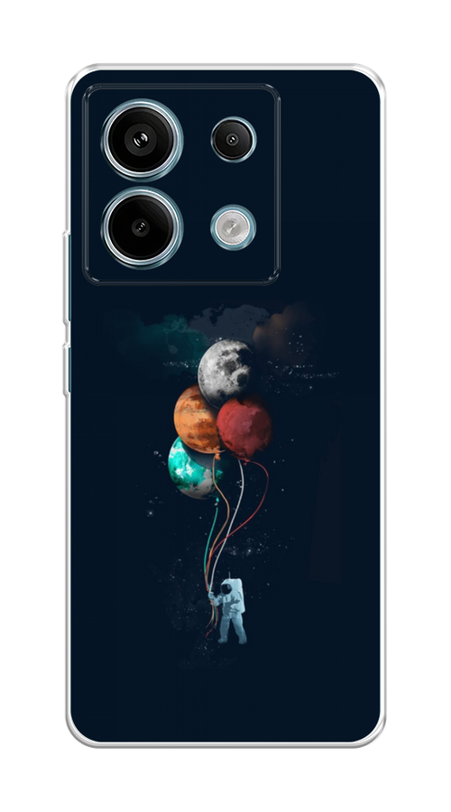 

Чехол на Xiaomi Redmi Note 13 Pro 5G "Космонавт с шариками", Разноцветный, 320150-1