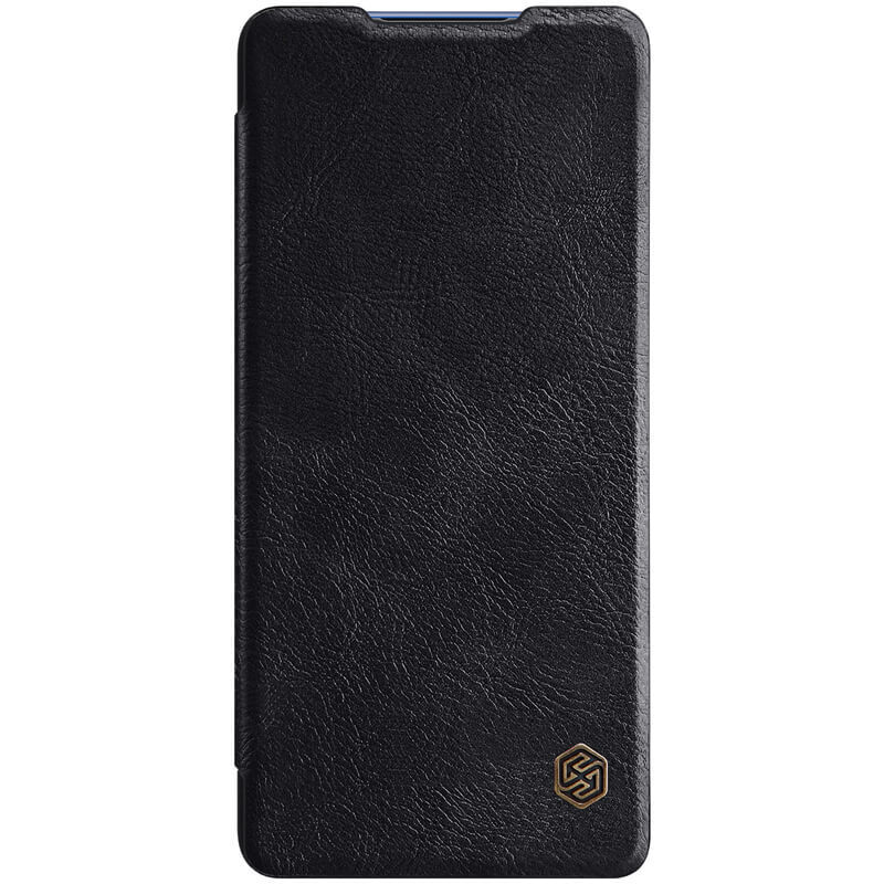 фото Кожаный чехол-книжка nillkin leather qin для samsung galaxy s20 fe (черный)