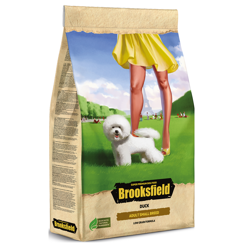 фото Сухой корм для собак мелких пород brooksfield adult dog small breed утка и рис, 1.5кг