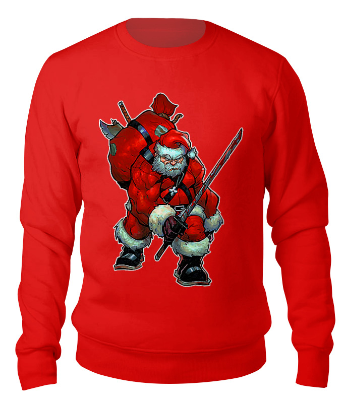 

Свитшот унисекс Printio Santaninja красный 2XL, Santaninja