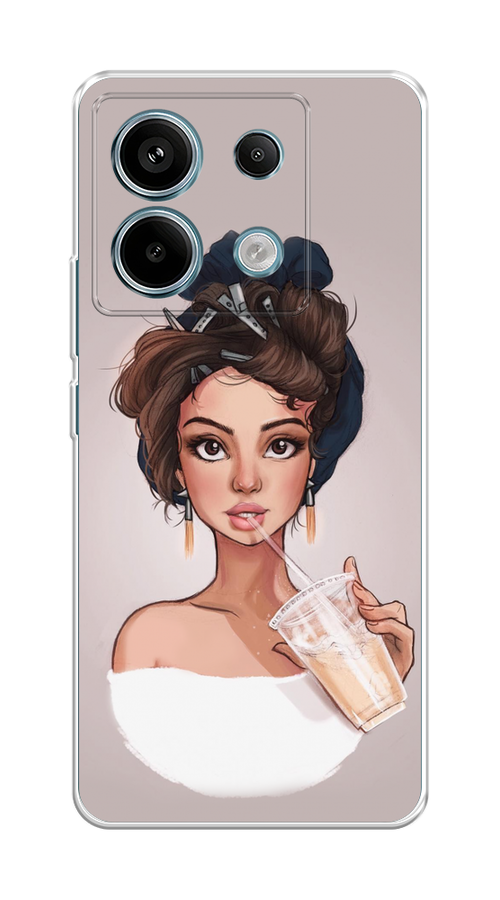 

Чехол на Xiaomi Redmi Note 13 Pro 5G "Девушка с фраппе", Серый, 320150-1