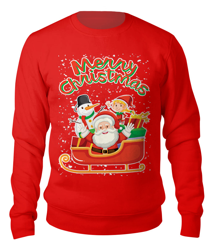 

Свитшот унисекс Printio Merry christmas красный 2XL, Merry christmas