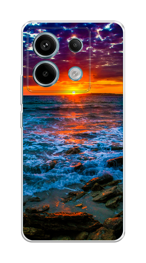 

Чехол на Xiaomi Redmi Note 13 Pro 5G "Закат 1", Оранжевый;синий, 320150-1