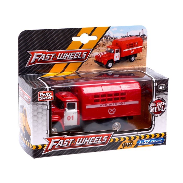 

Грузовик металлический Пожарная служба, масштаб 1:52, инерция Р00000916