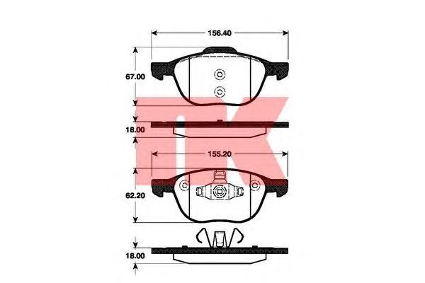 

Тормозные колодки Nk 222561