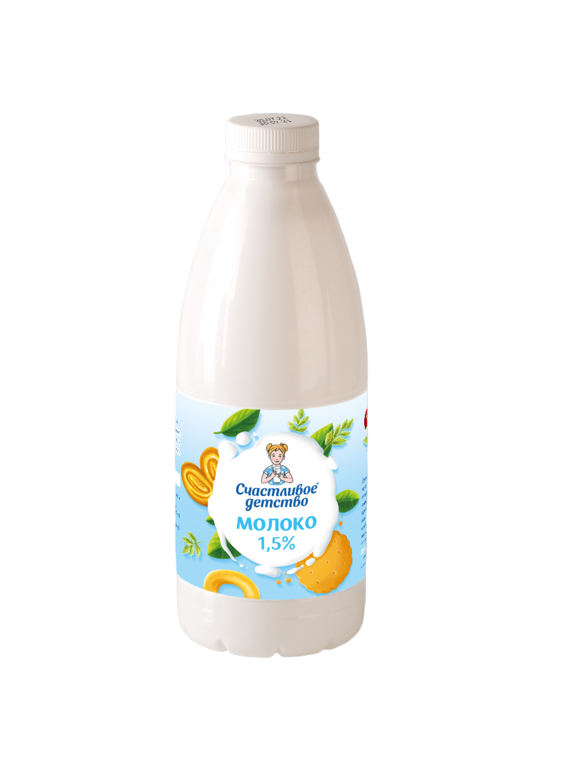 фото Молоко питьевое «счастливое детство» пастеризованное 1,5%, 900 мл