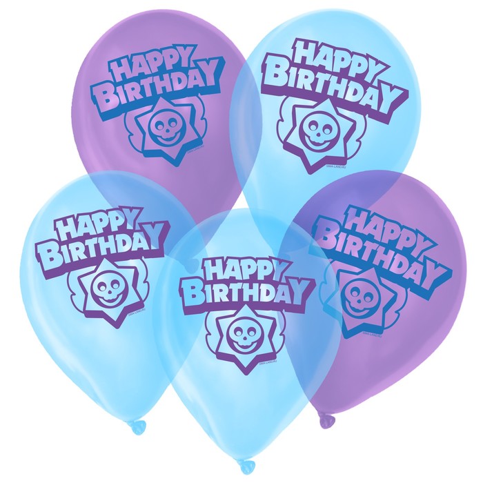 

Шар воздушный 12 Happy birthday, кристалл, 25 шт., День рождения