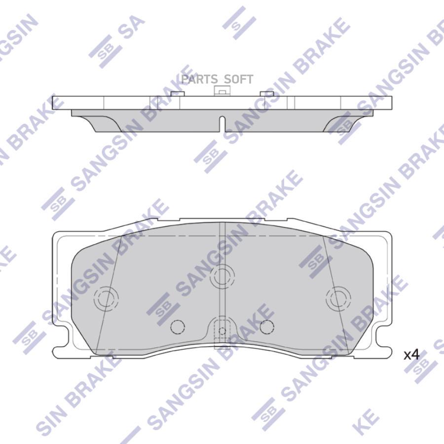 

Колодки передние HYUNDAI PALISADE (LX2) (6P) SP4441 SANGSIN BRAKE SP4441