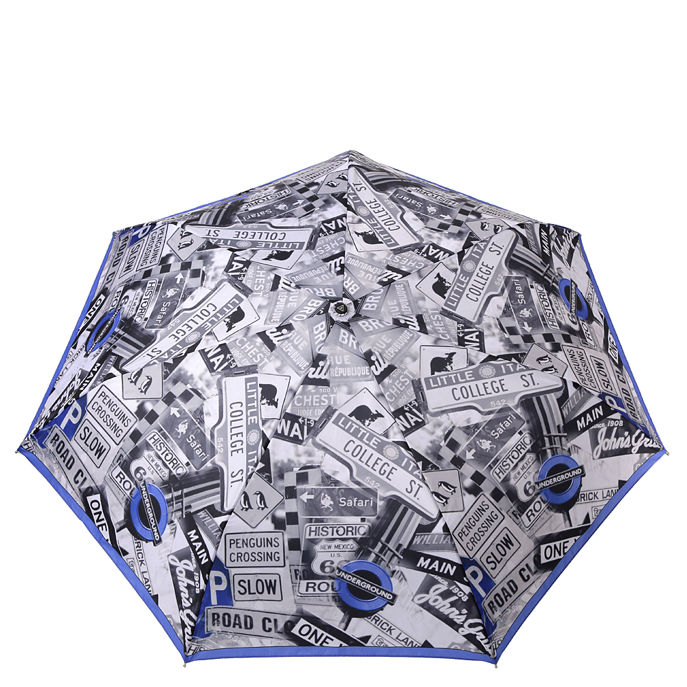 Зонт складной женский автоматический FABRETTI P-20148-8, синий