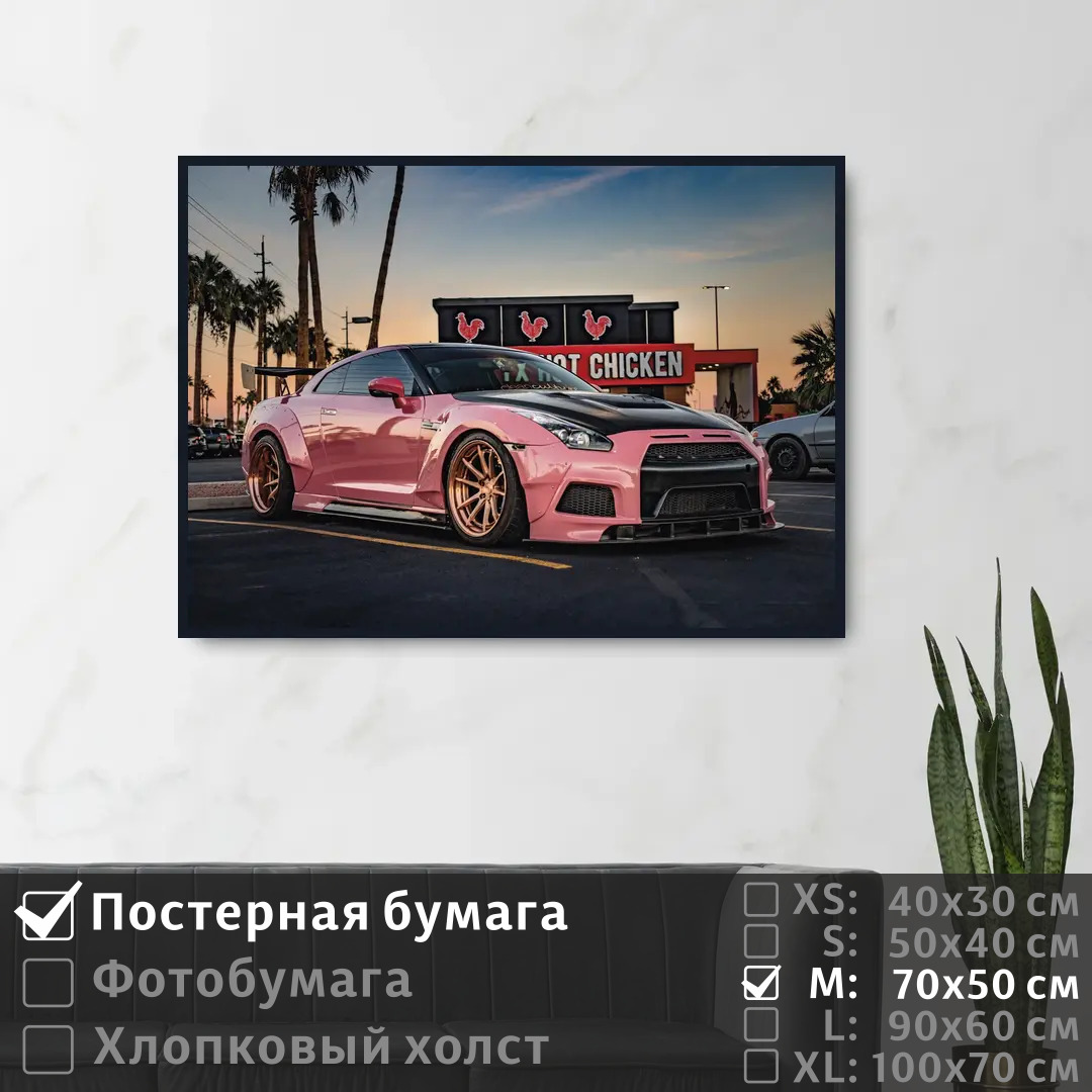 

Постер на стену ПолиЦентр Авто на стену nissan 70х50 см, АвтоНаСтенуNissan