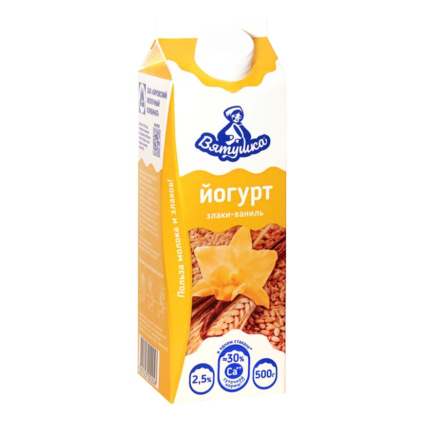 

Питьевой Йогурт Вятушка злаки 2,5% 500 г