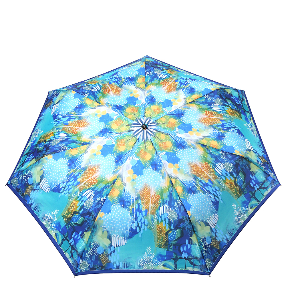Зонт складной женский автоматический FABRETTI P-20150-11, зеленый
