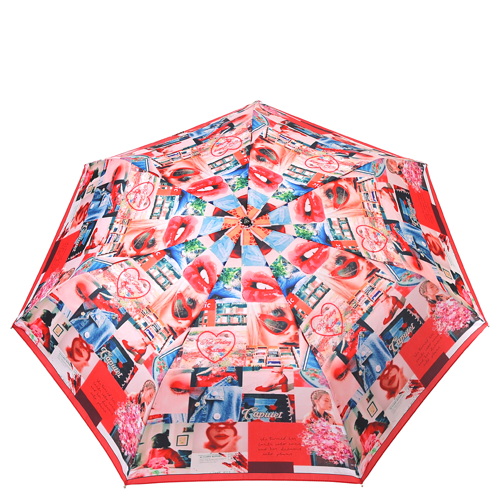 Зонт складной женский автоматический FABRETTI P-20152-4, красный