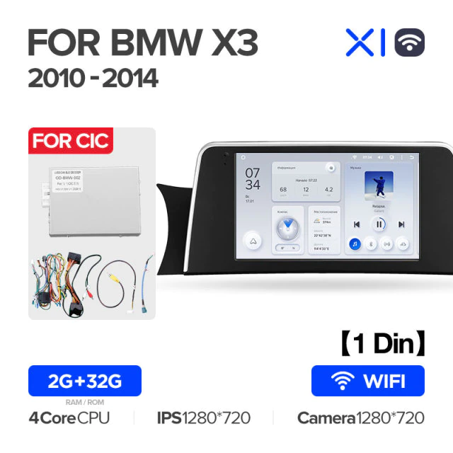 

Штатная магнитола Teyes X1 Wi-Fi BMW X3 F25 2010-2017 CIC