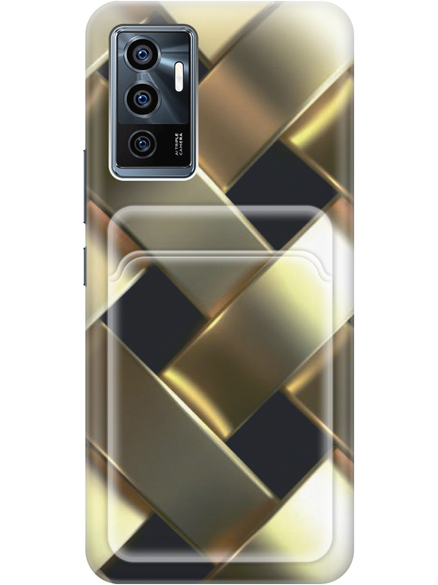 

Силиконовый чехол на Vivo V23e с рисунком "Золотистое плетение", 20012011