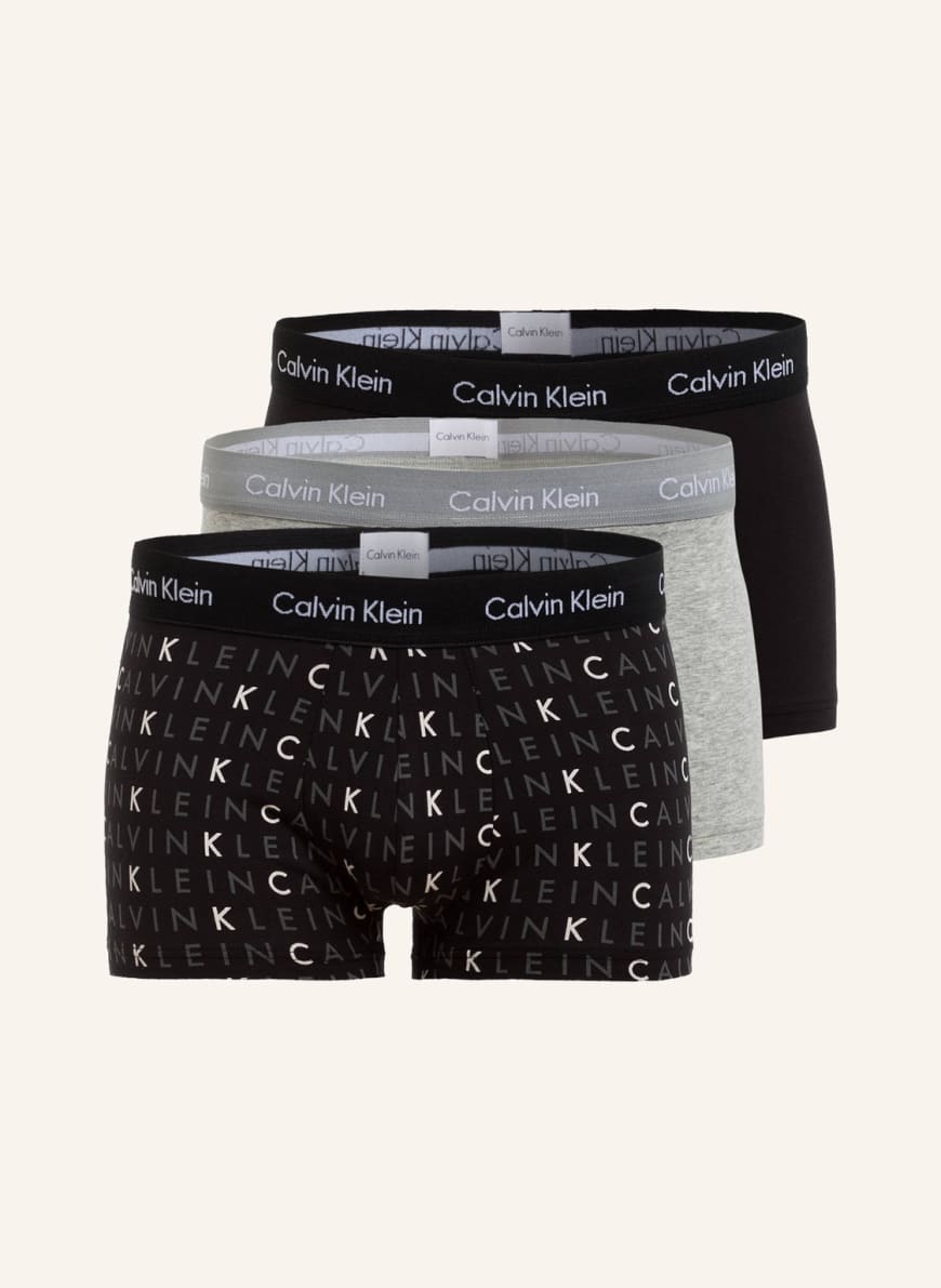 Комплект трусов мужских Calvin Klein 1000123902 черный; серый XL (доставка из-за рубежа)