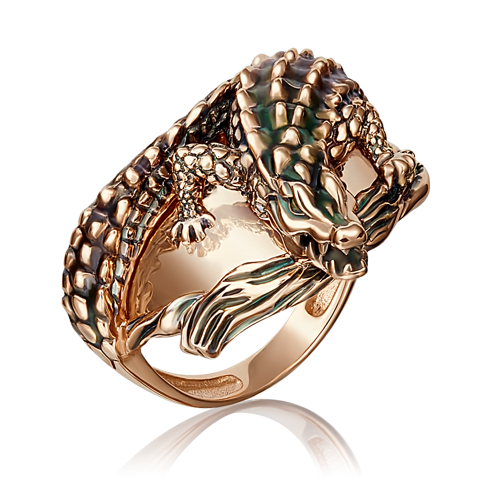 

Кольцо из золота р. 18,5 PLATINA jewelry 01-5205-00-000-1110-59, эмаль, 01-5205-00-000-1110-59