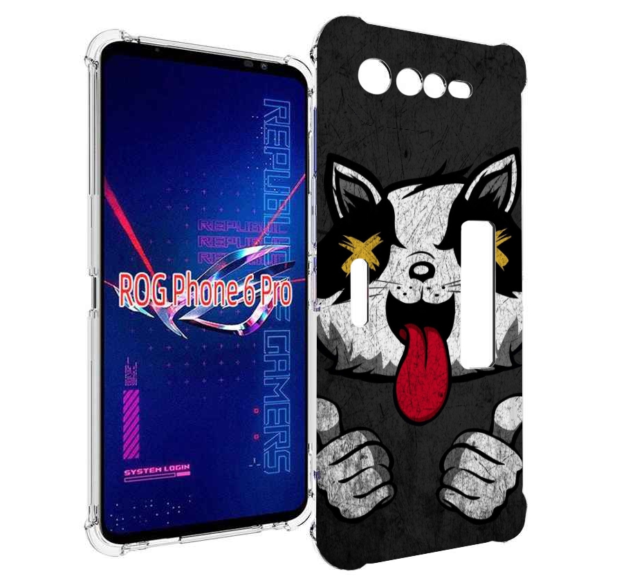 Чехол MyPads классный зверек для Asus ROG Phone 6 Pro
