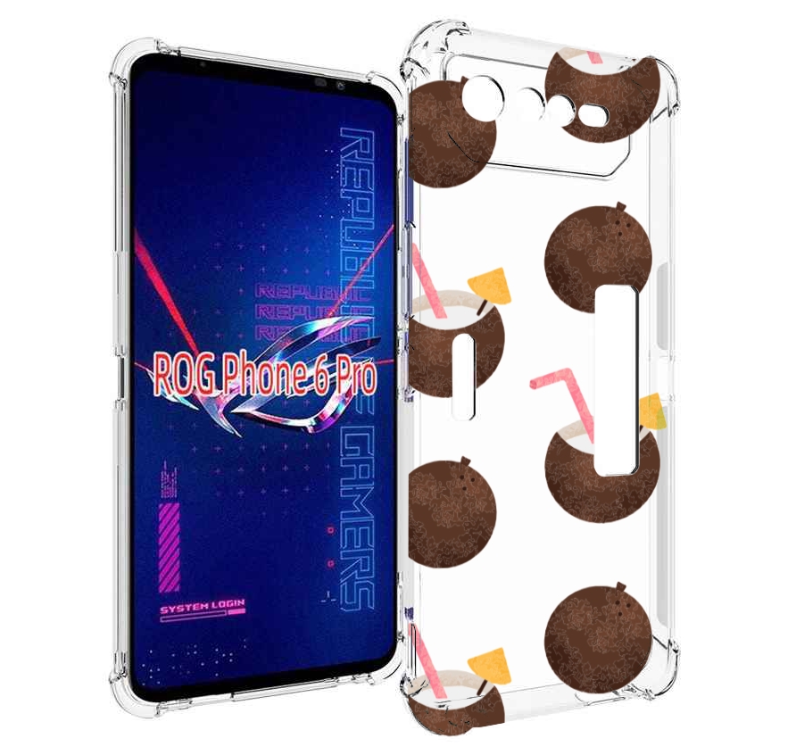 Чехол MyPads кокосики для Asus ROG Phone 6 Pro