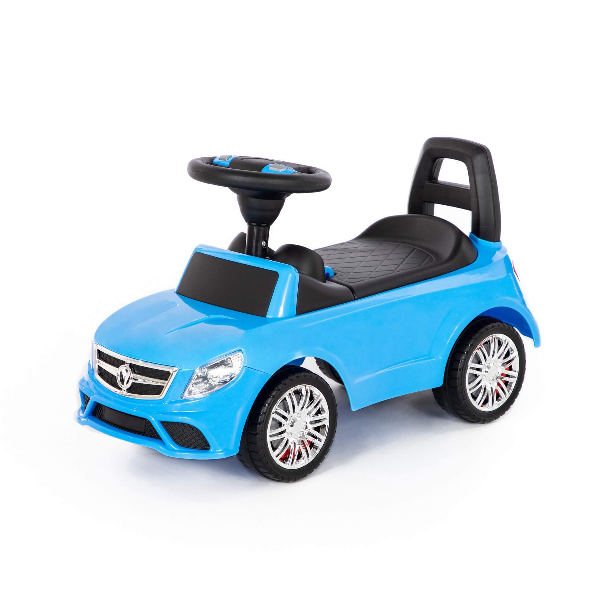 Каталка-автомобиль SuperCar №3 со звуковым сигналом, цвет голубой Полесье 84484 каталка полесье автомобиль supercar 2 со звуковым сигналом