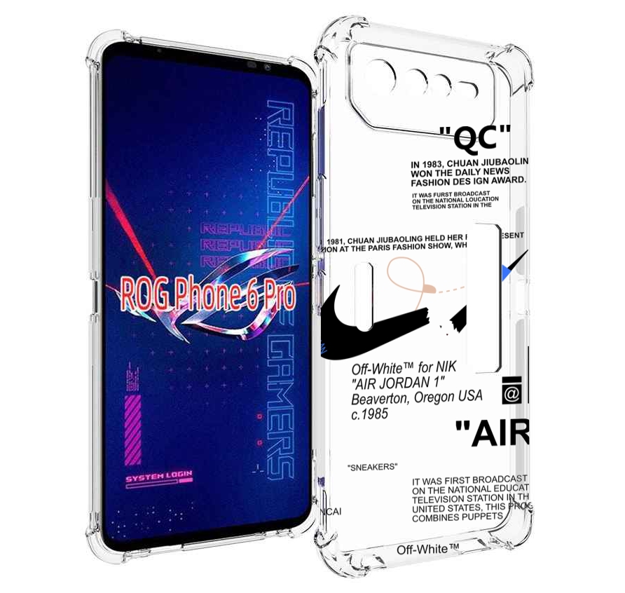 

Чехол MyPads коллаборация-найк для Asus ROG Phone 6 Pro, Прозрачный, Tocco