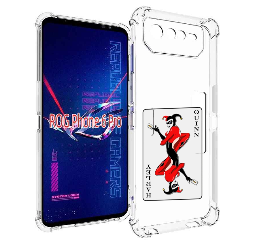 

Чехол MyPads королева-джокера для Asus ROG Phone 6 Pro, Прозрачный, Tocco