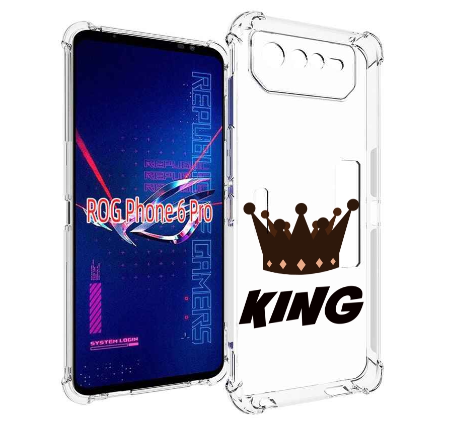 

Чехол MyPads корона-короля-черный для Asus ROG Phone 6 Pro, Прозрачный, Tocco