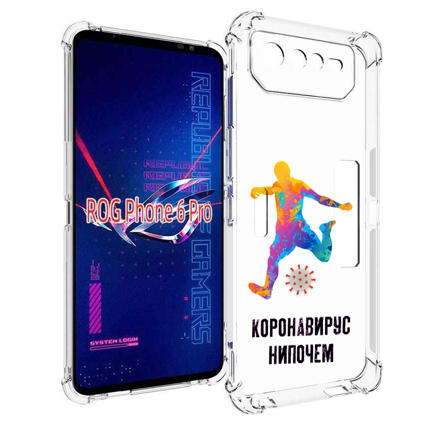 

Чехол MyPads коронавирус-нипочем для Asus ROG Phone 6 Pro, Прозрачный, Tocco