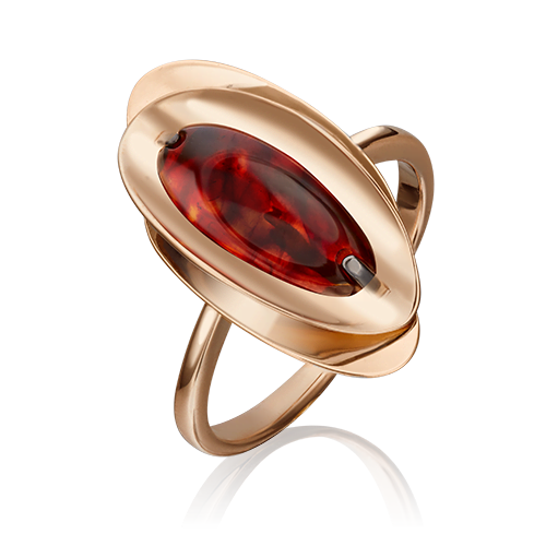 

Кольцо из золота р. 17,5 PLATINA jewelry 01-5264-00-271-1110-46, янтарь, 01-5264-00-271-1110-46