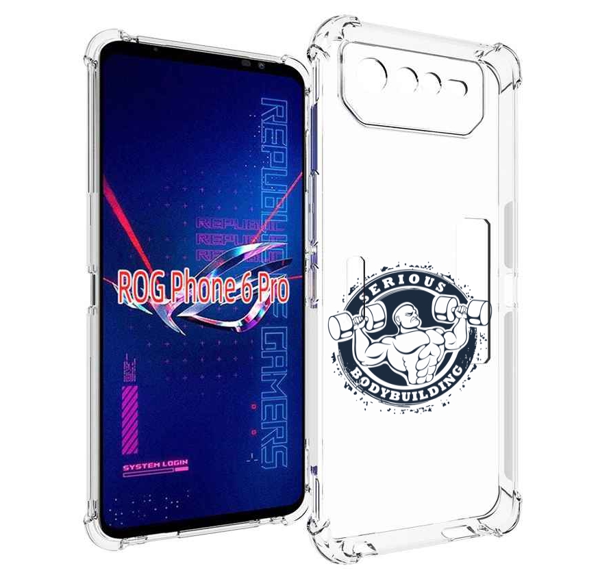 

Чехол MyPads бодибилдинг воля к победе для Asus ROG Phone 6 Pro, Прозрачный, Tocco