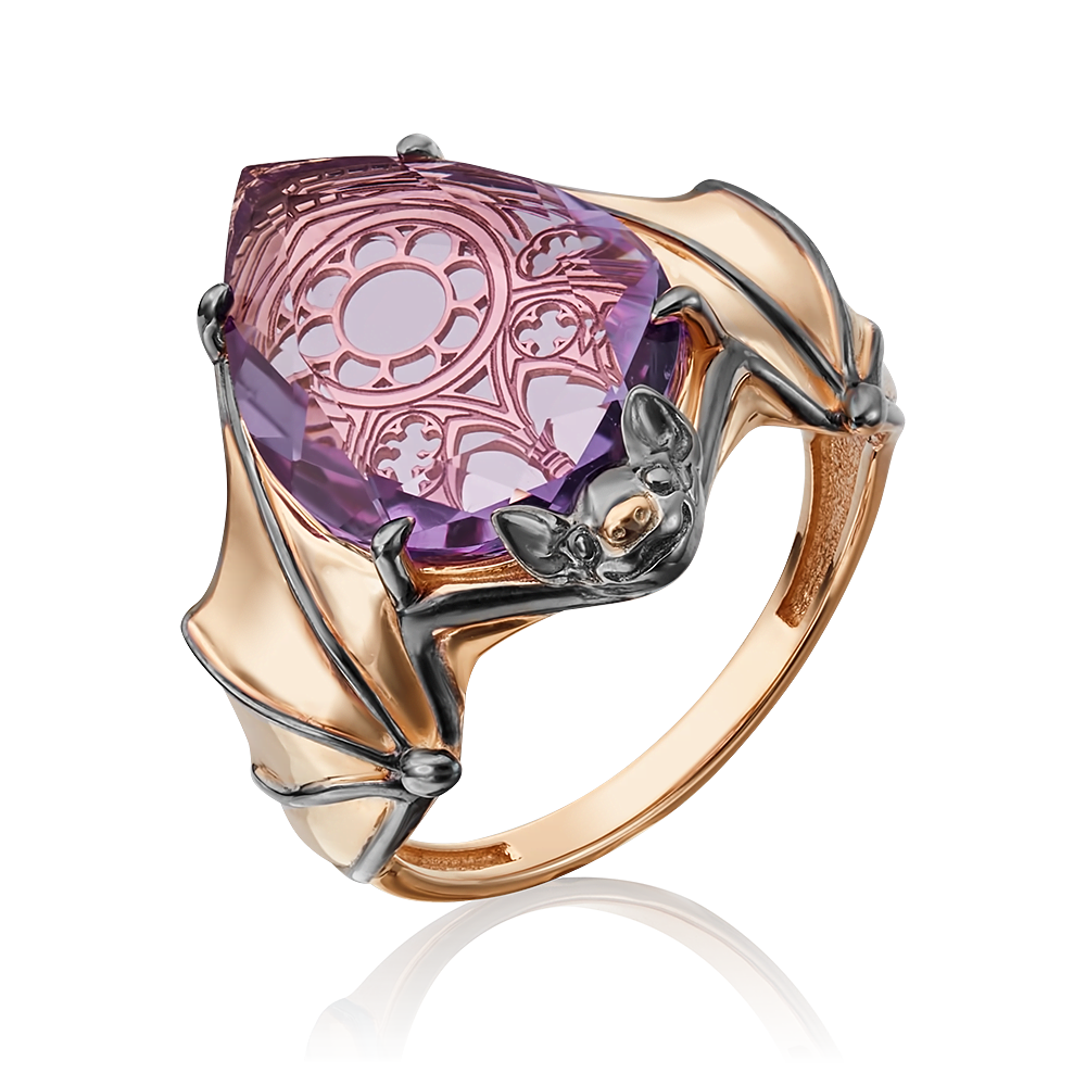 

Кольцо из золота р. PLATINA jewelry 01-5320-00-203-1110-46, аметист, 01-5320-00-203-1110-46