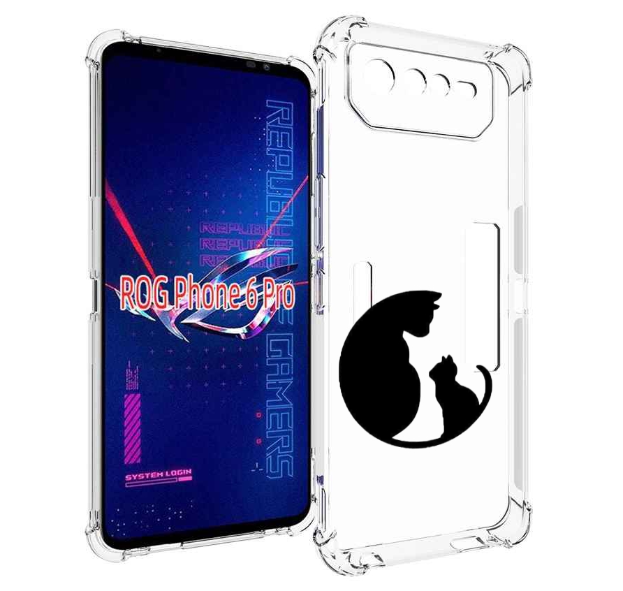 

Чехол MyPads коты в полукруге для Asus ROG Phone 6 Pro, Прозрачный, Tocco