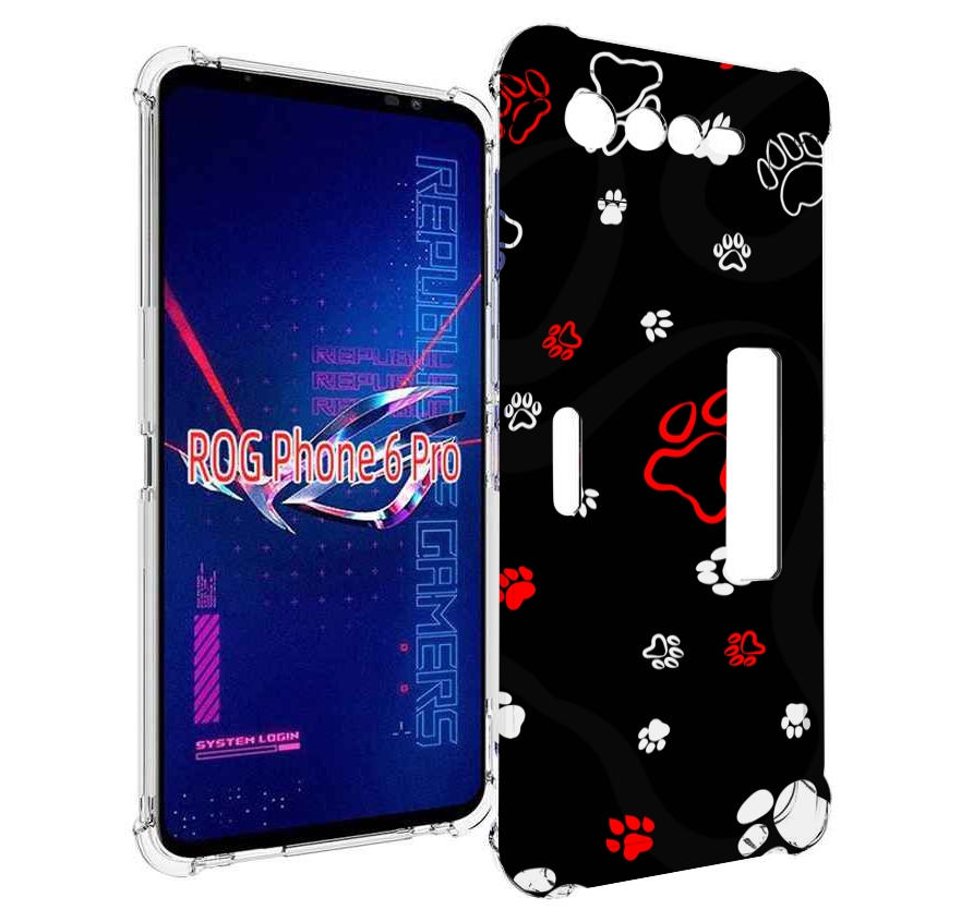 

Чехол MyPads кошачьи-лапки для Asus ROG Phone 6 Pro, Прозрачный, Tocco