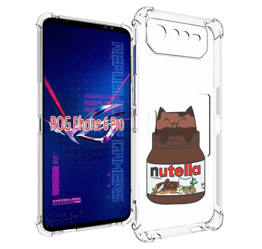 

Чехол MyPads кошечка-в-нутелле для Asus ROG Phone 6 Pro, Прозрачный, Tocco