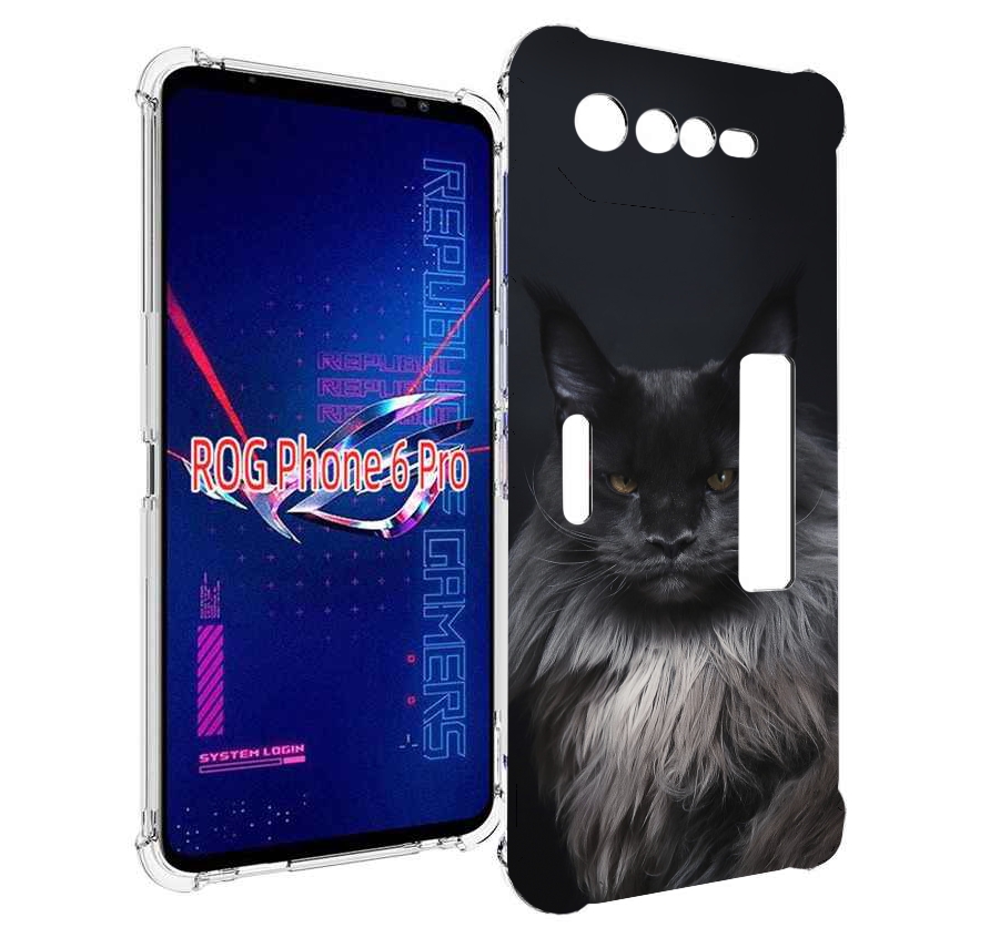 

Чехол MyPads кошка меин кун 2 для Asus ROG Phone 6 Pro, Прозрачный, Tocco