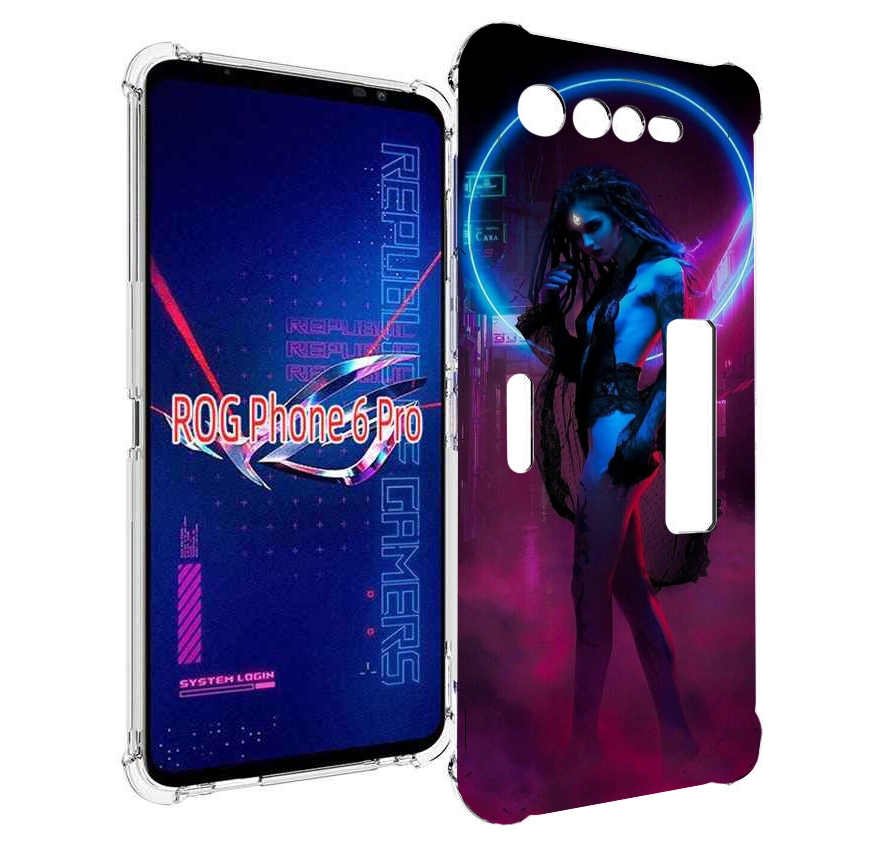 

Чехол MyPads красивая девушка в дыму неон женский для Asus ROG Phone 6 Pro, Прозрачный, Tocco